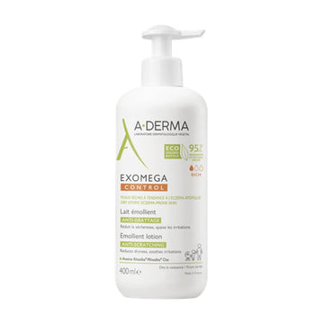 A-Derma Exomega Control Emollient Lotion Pump 400ml – Καταπραϋντικό γαλάκτωμα σώματος για ξηρό και ατοπικό δέρμα